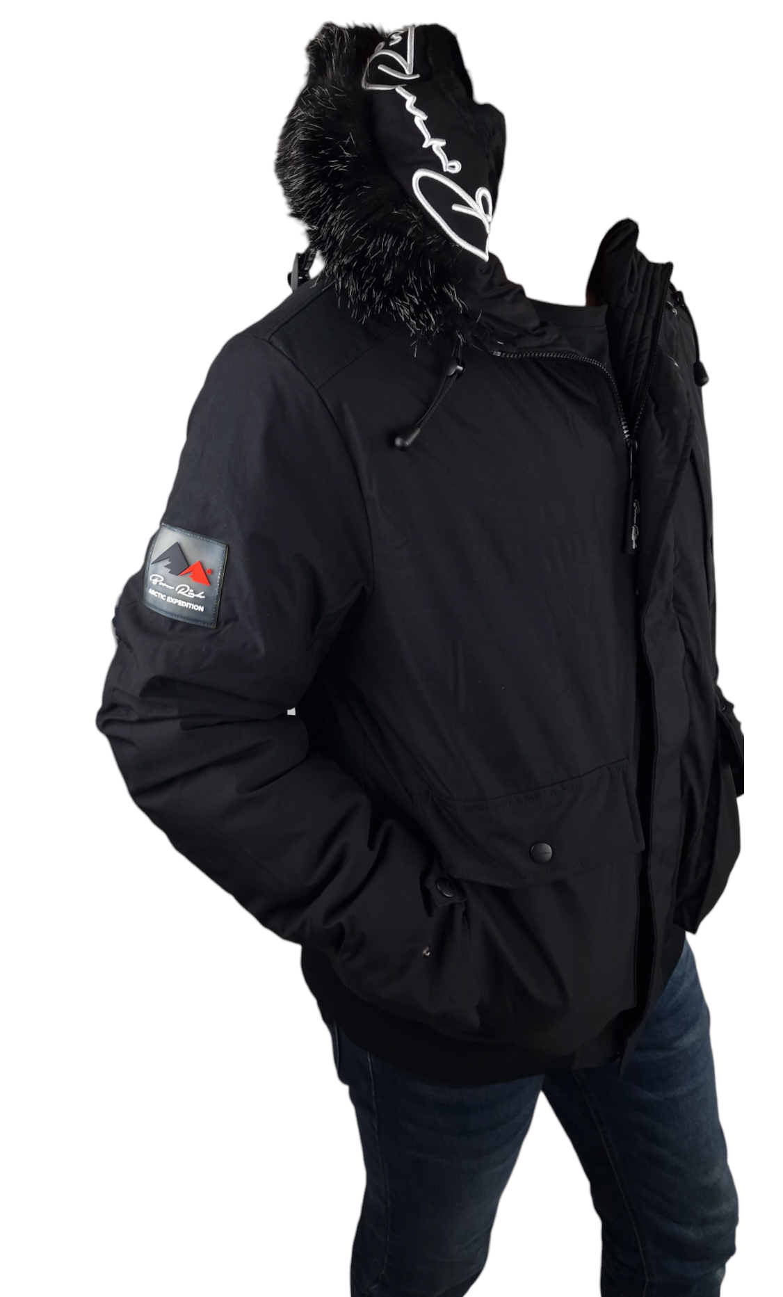 Born Rich Emarnos Hooded Bomber Jacket Black