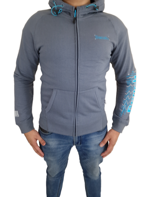 Men's Bench Zip Through Hoodie - Steel Grey
