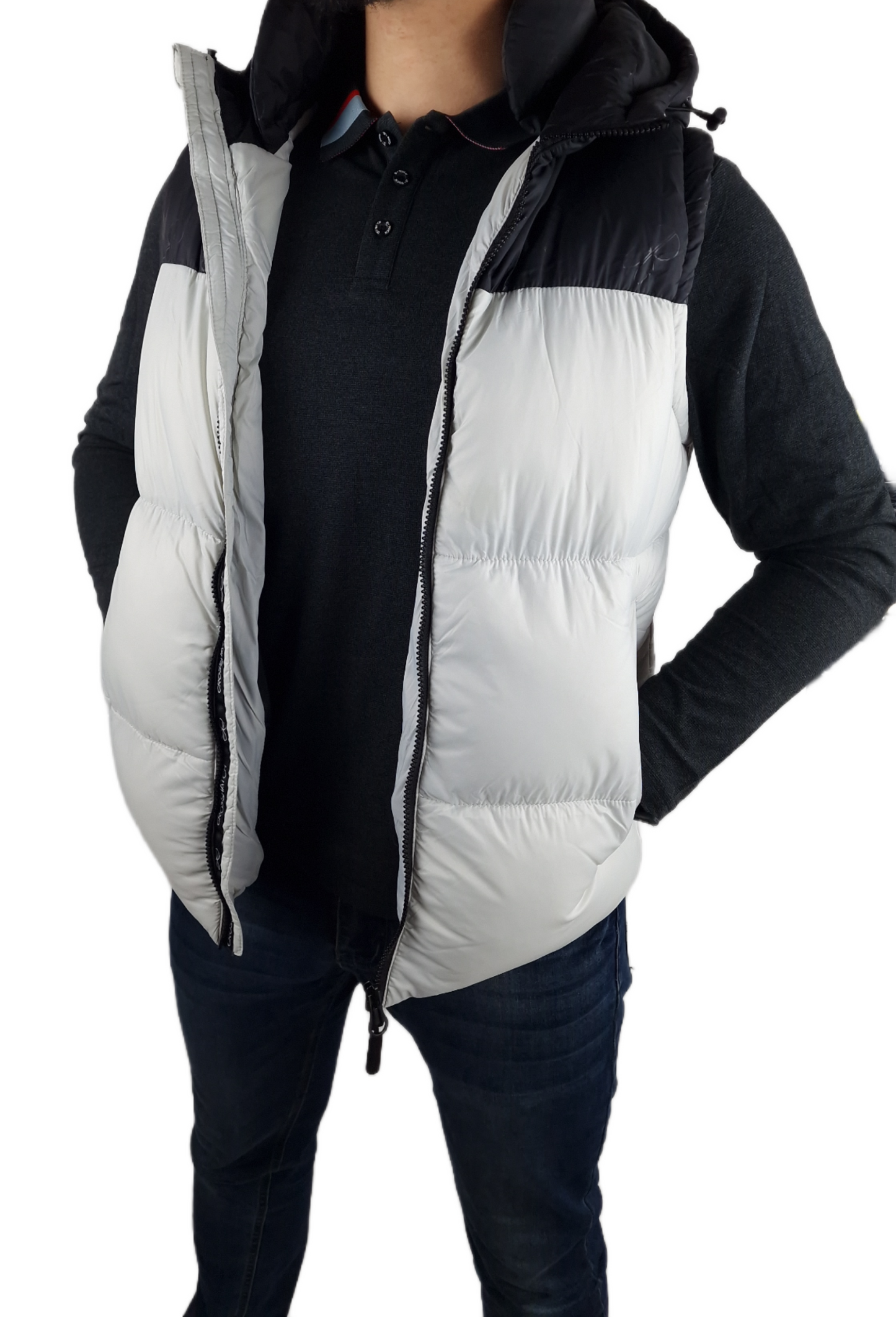 Crosshatch Chemerley Hooded Gilet Putty