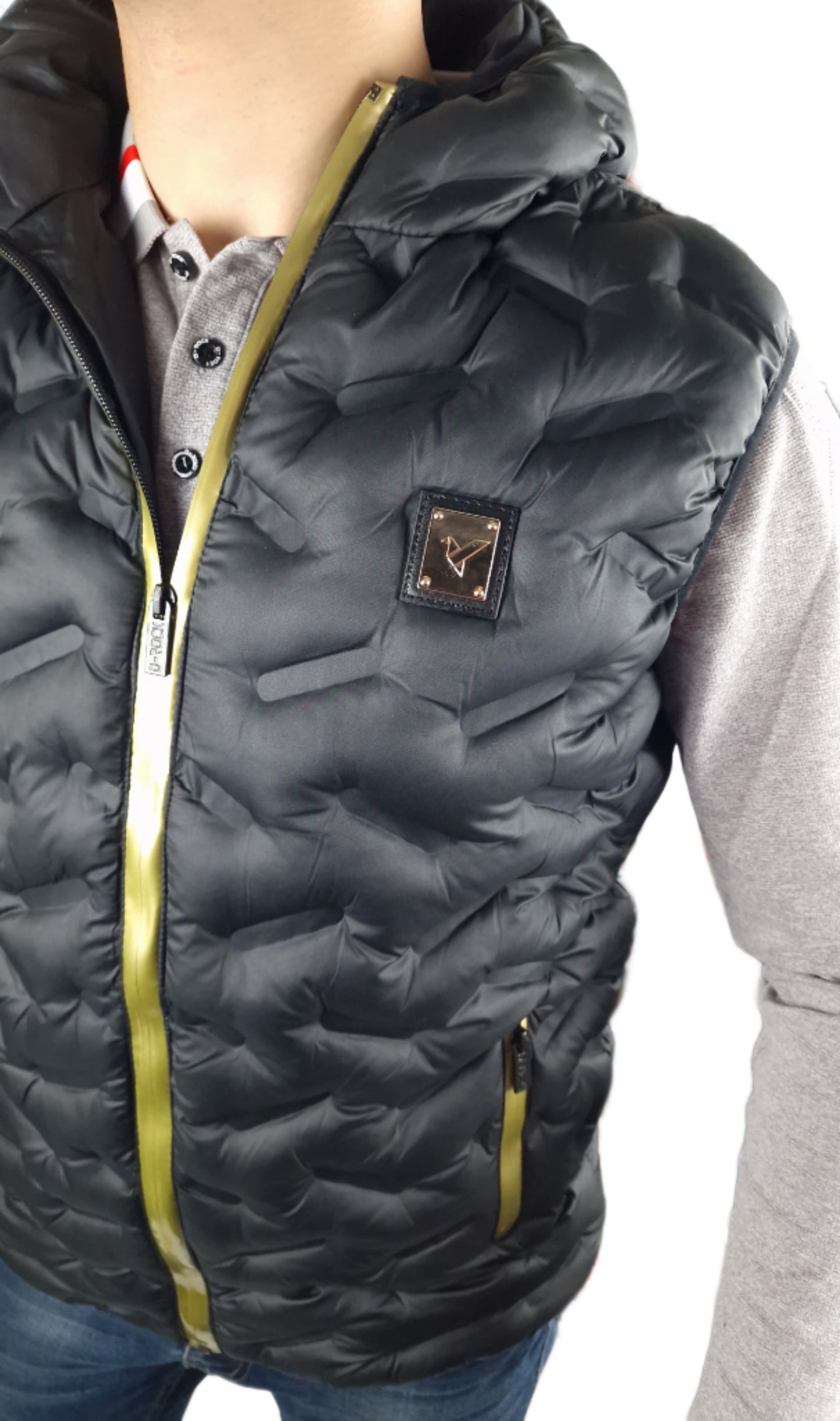 Men's D-ROCK Andretti Black/Gold Gilet Bodywarmer