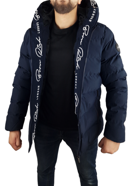 Men's Born Rich Emerton Padded Jacket Navy