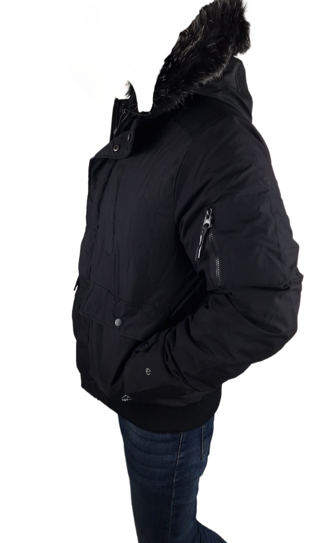 Born Rich Emarnos Hooded Bomber Jacket Black