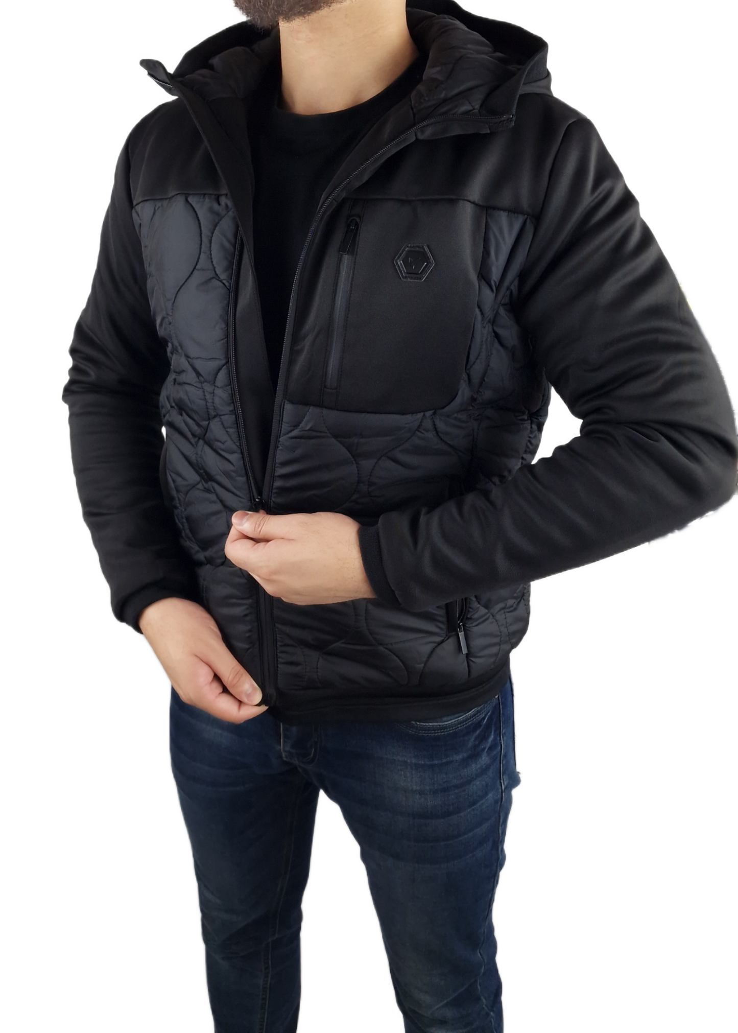 Men's D-Rock Hooded Sculpted Jacket