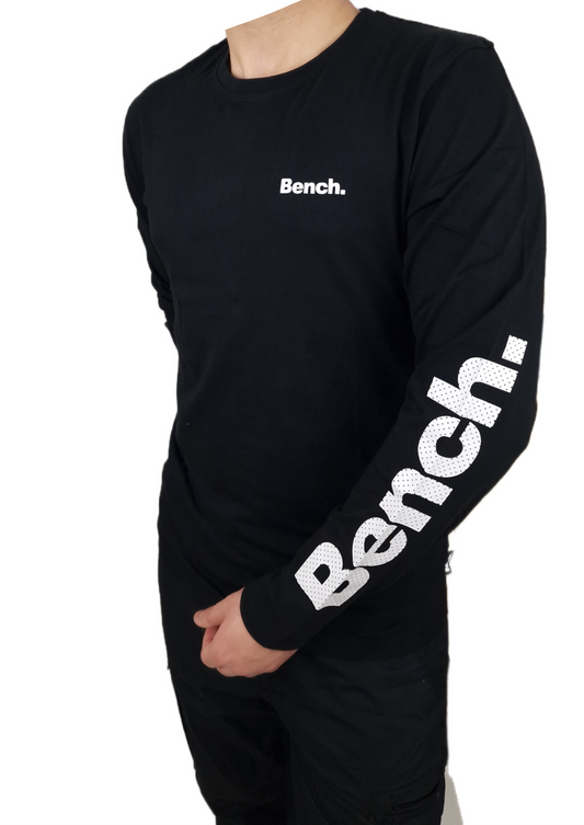 Mens Bench Caviar Long Sleeve T-Shirt - Black