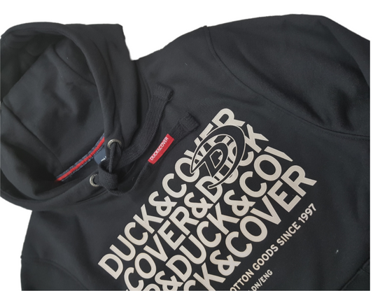Duck & Cover Men's Black Overhead Logo Hoodie
