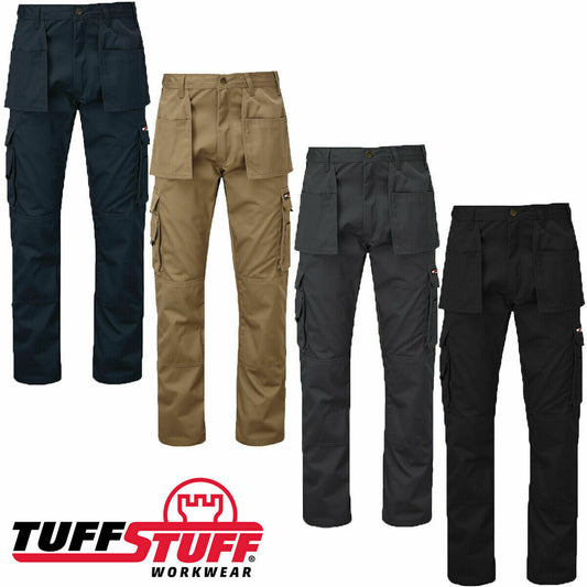 CARGO COMBAT TUFF STUFF WORK TROUSER TOUGH KNEE PAD TROUSERS HEAVY DUTY 711