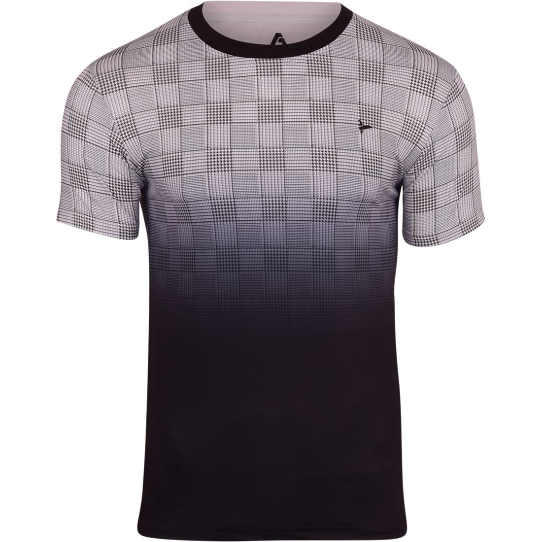 D-ROCK Check Print Crew Neck T-Shirt