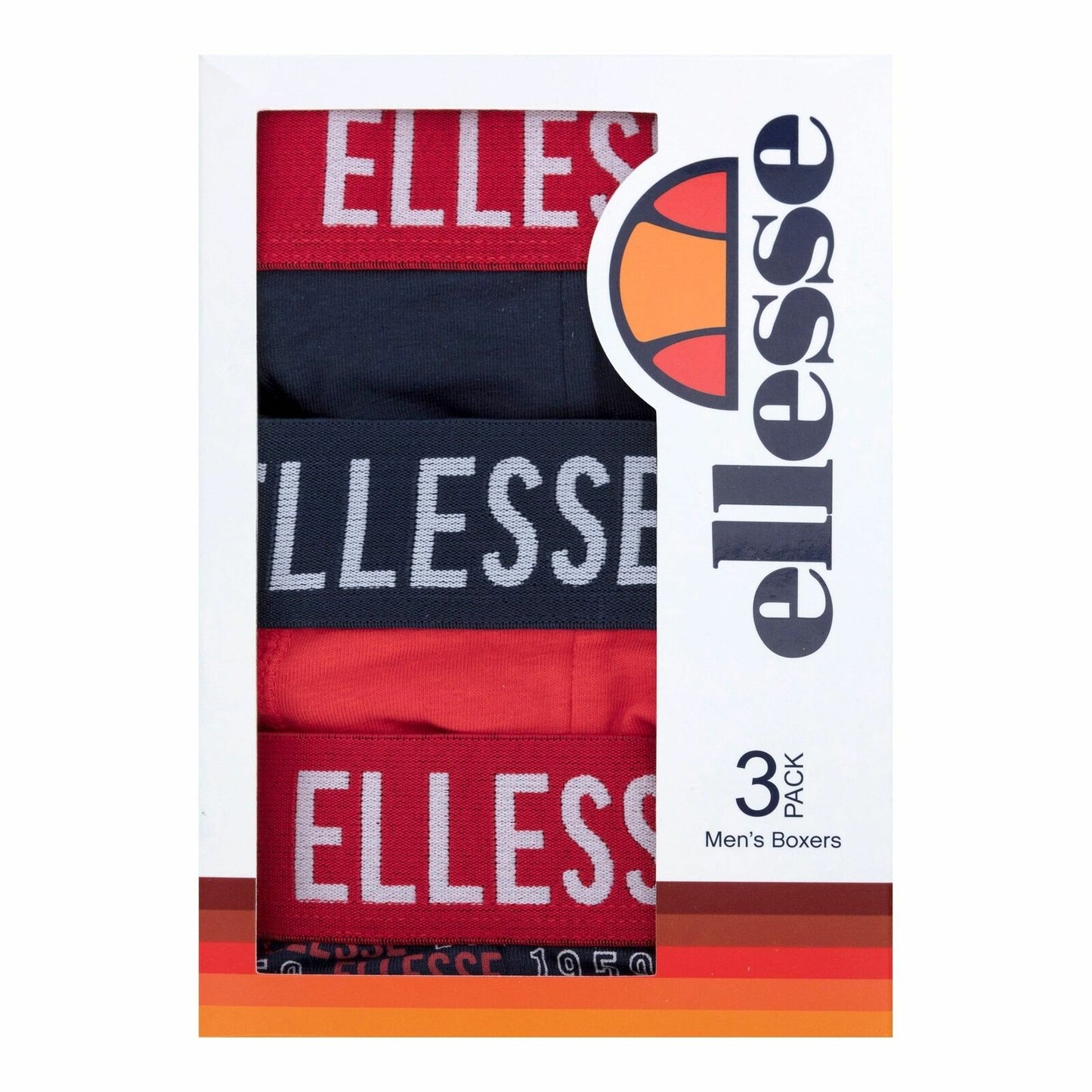 Ellesse Men’s Muxel 3 Pack Underwear Trunks Blue / Red / Multi