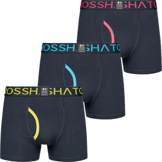 Crosshatch - Men's Blueberry Boxer Shorts 3 Pack