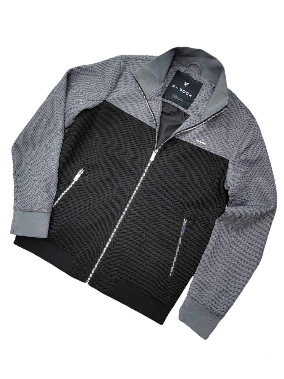 Mens D-ROCK Textured Cut and Sew Jacket