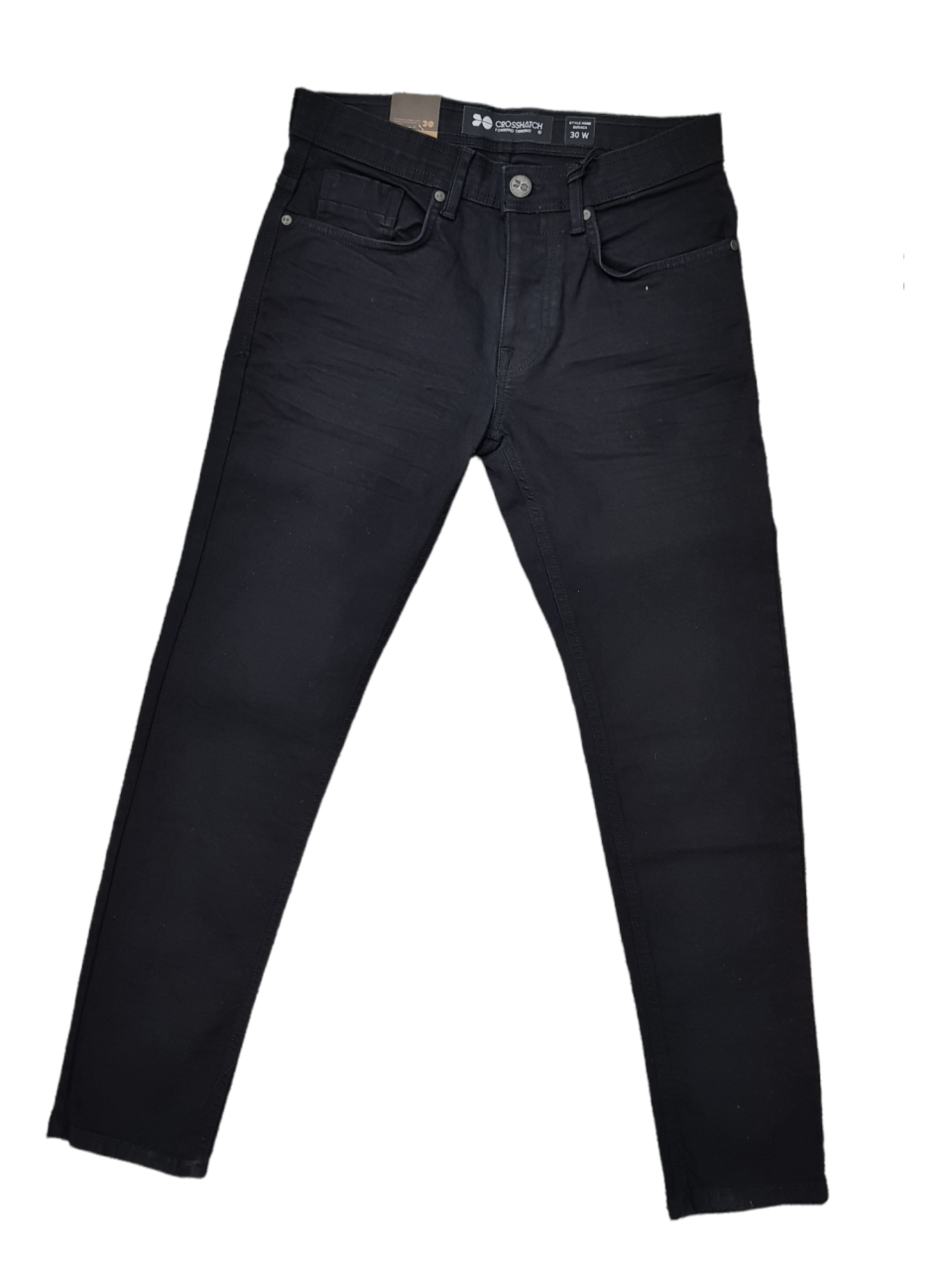 Crosshatch Mens Buraca Black Slim Fit Jeans