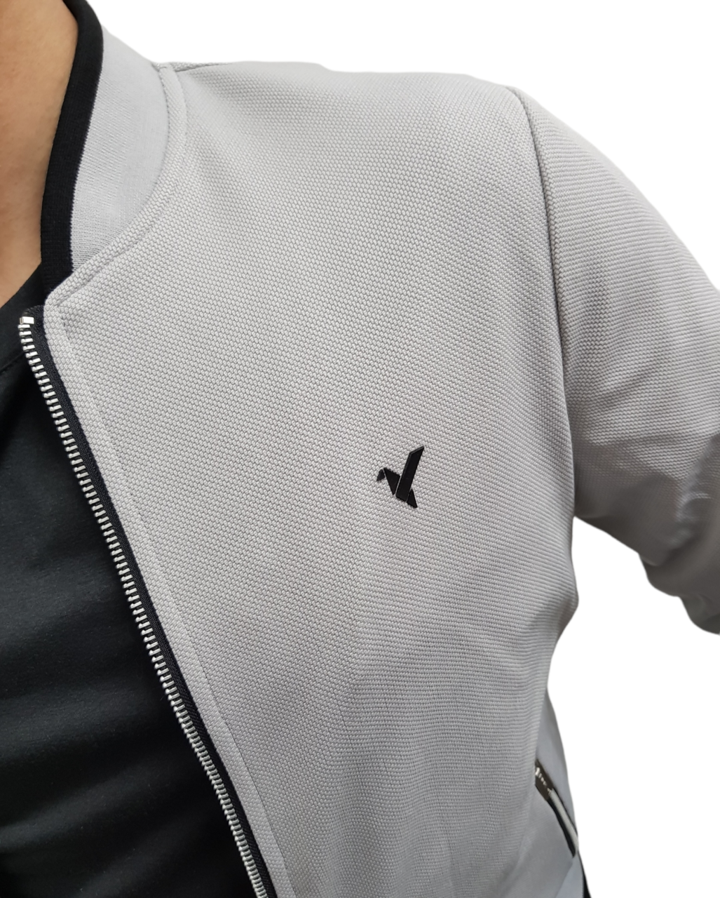 Mens D-ROCK Grey Textured Jacket