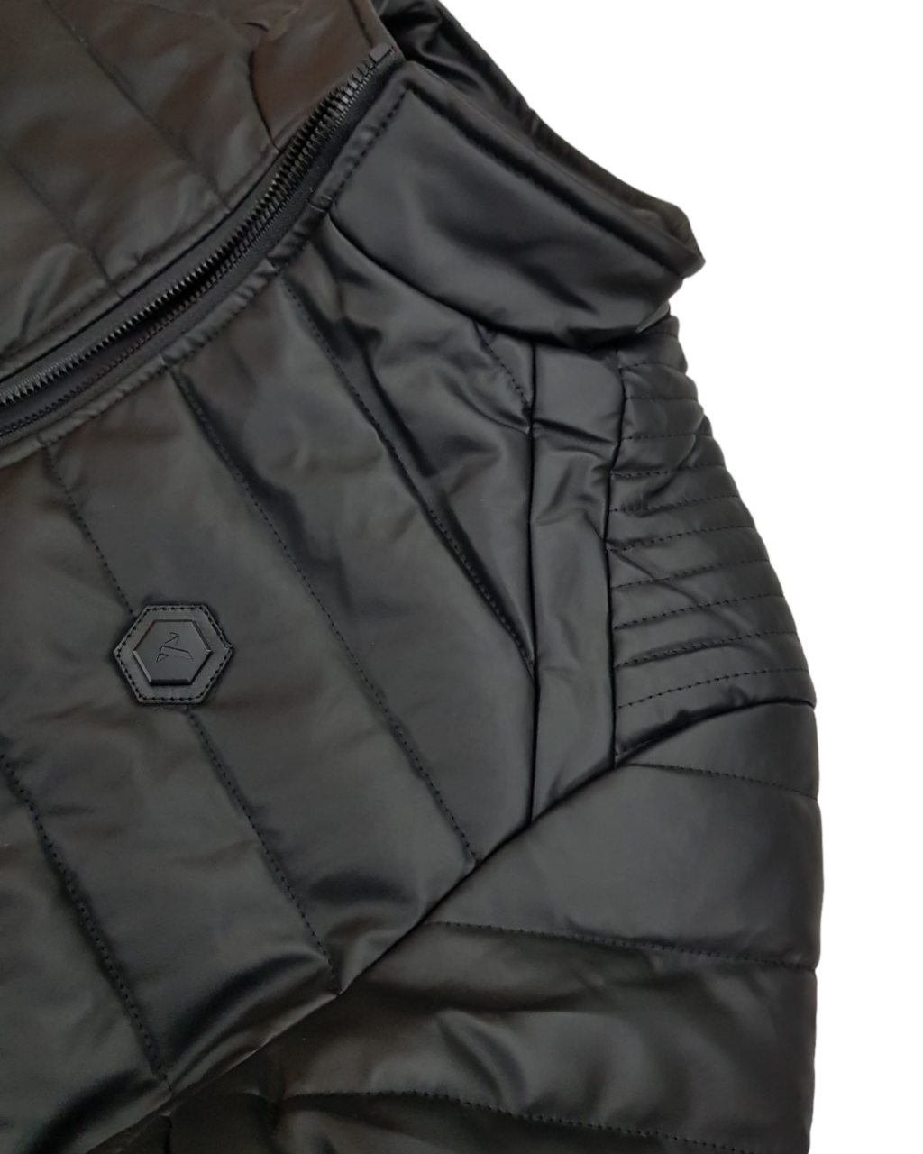MENS D-Rock ADONIS PU BUBBLE JACKET- BLACK