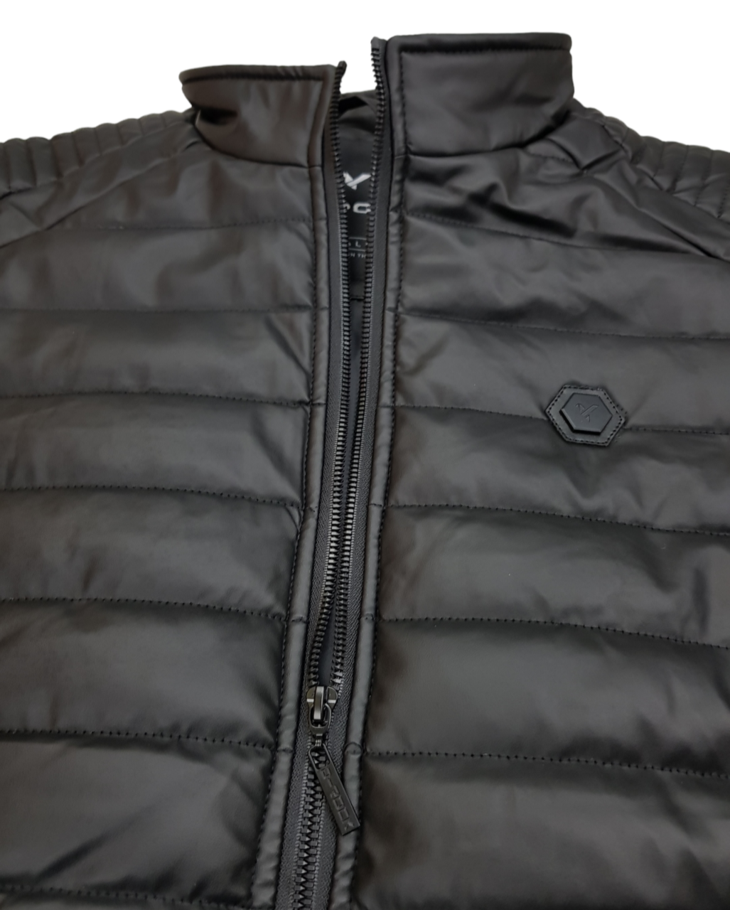 MENS D-Rock ADONIS PU BUBBLE JACKET- BLACK