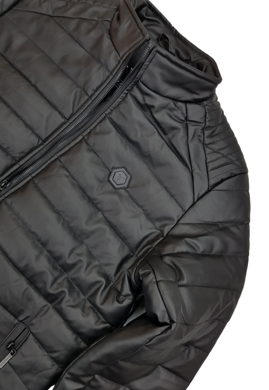 MENS D-Rock ADONIS PU BUBBLE JACKET- BLACK