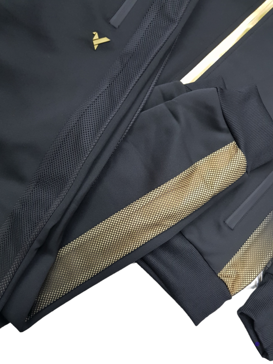 MENS D-ROCK HUXLEY CUT & SEW BLACK/GOLD TRACKSUIT