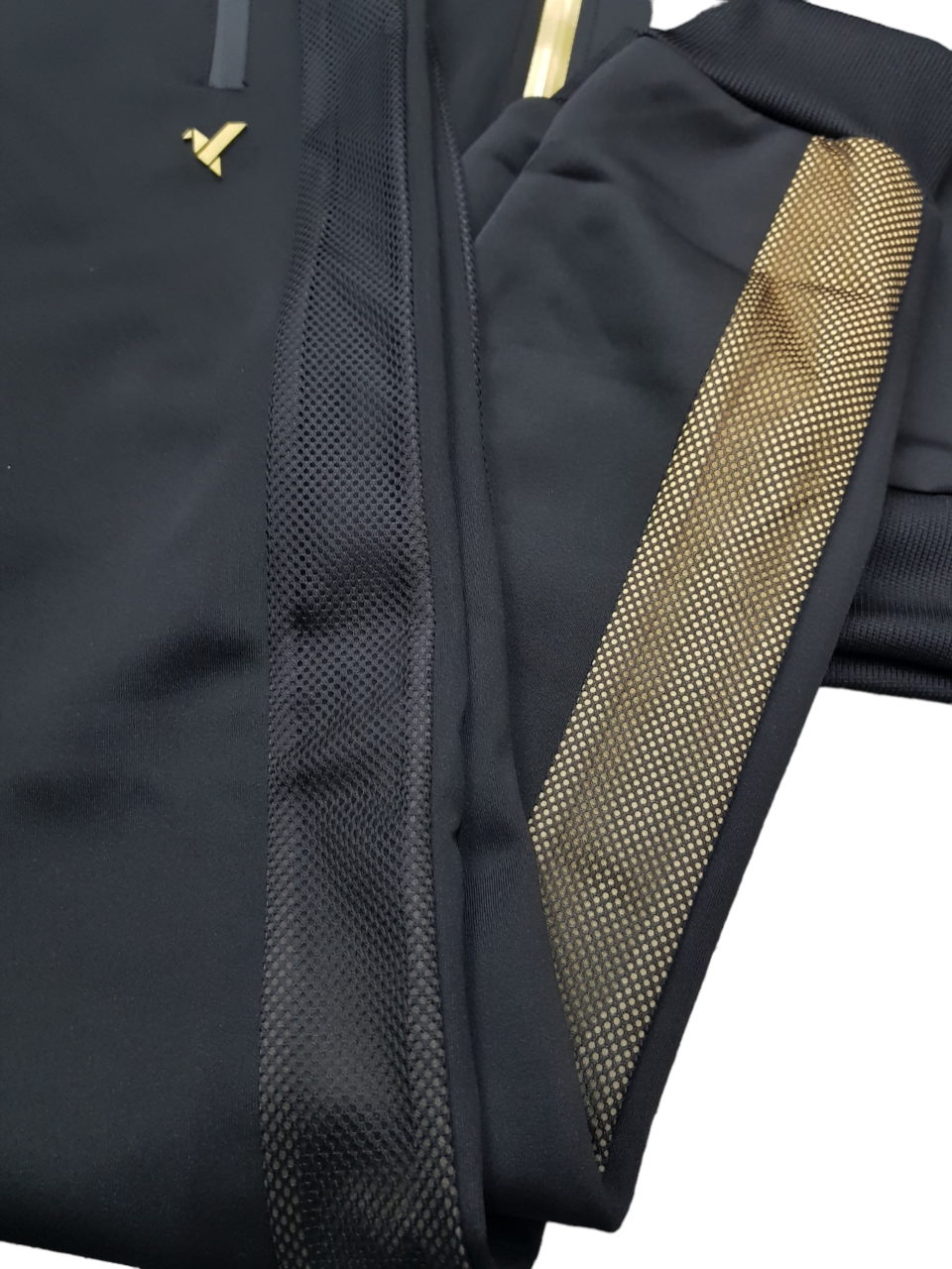 MENS D-ROCK HUXLEY CUT & SEW BLACK/GOLD TRACKSUIT