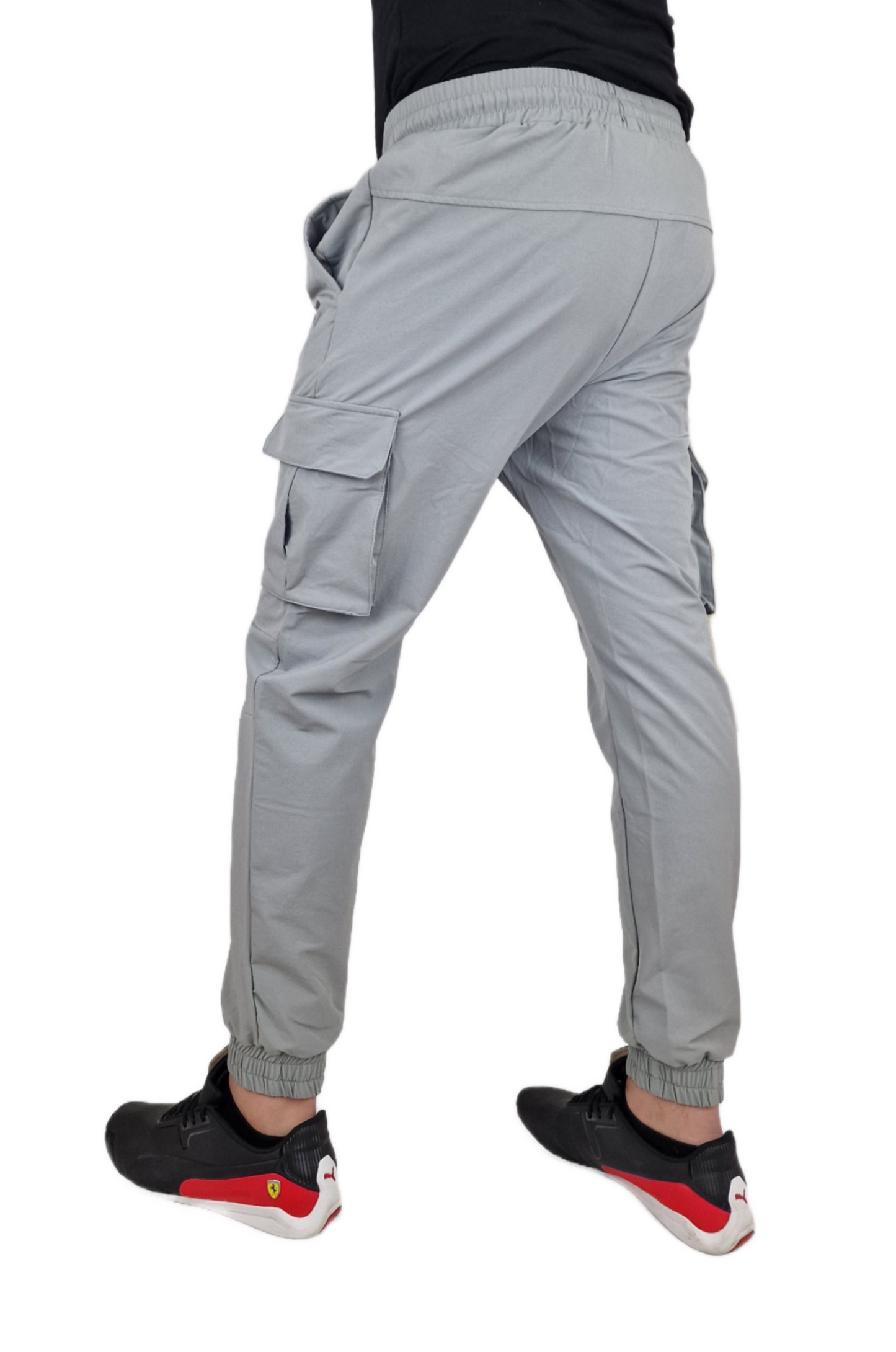 Men's D-Rock Stretch Ewart Cargo Pants Light Grey