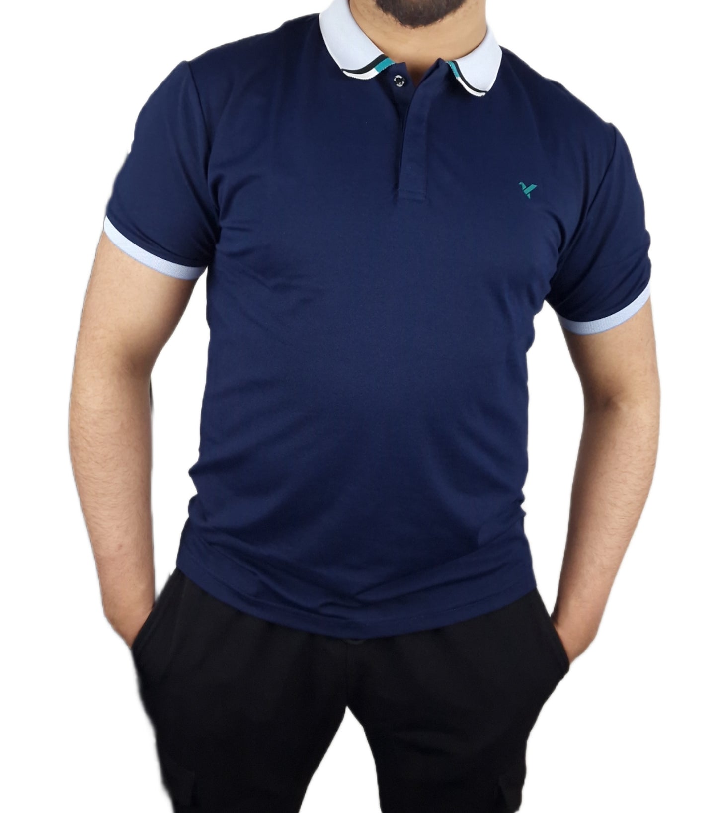 Men's D-Rock Polo shirt Jager Pixel Collar Navy