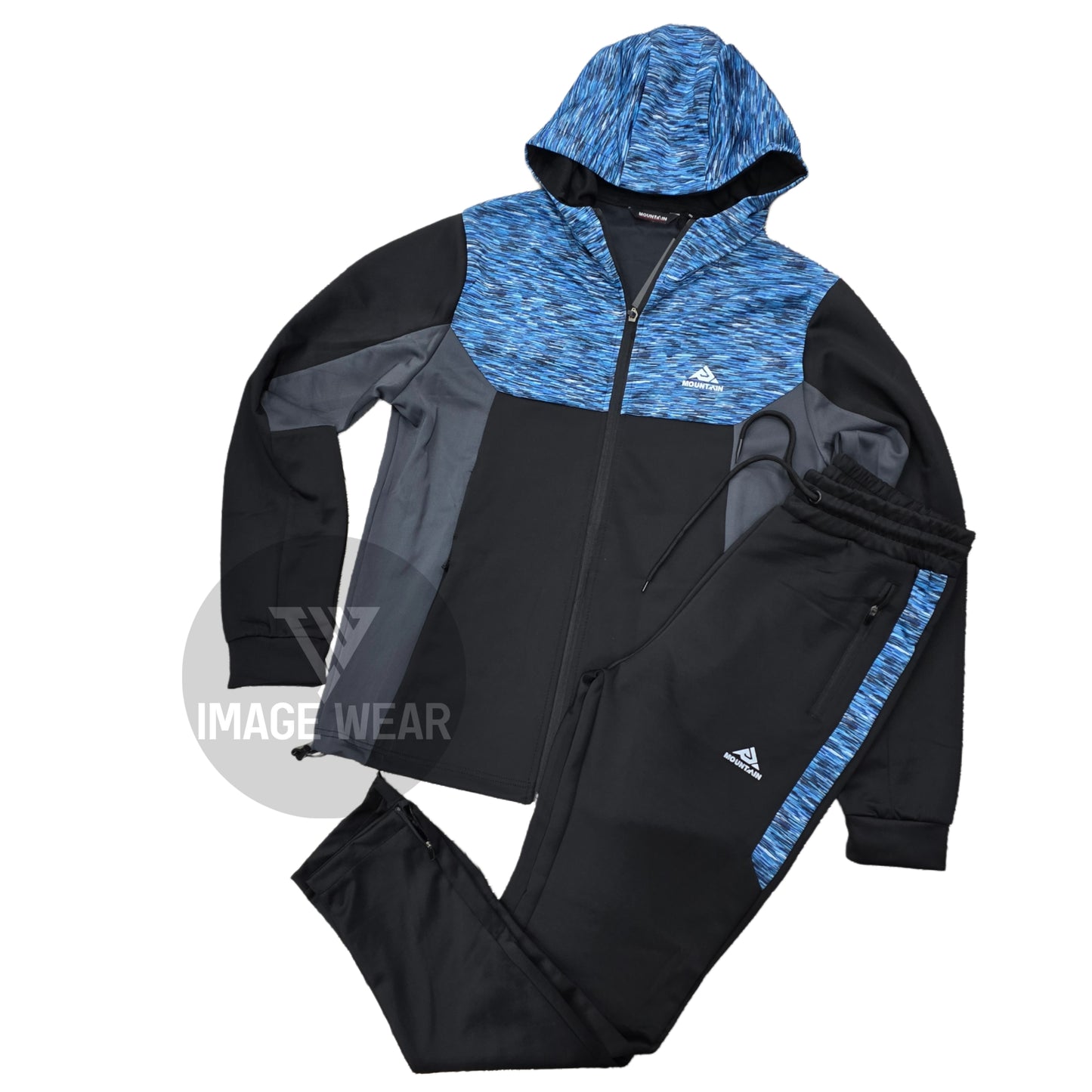 Men's Mountain Poly Scuba Material Tracksuit - Slim Fit | Open Hem with Ankle Zips