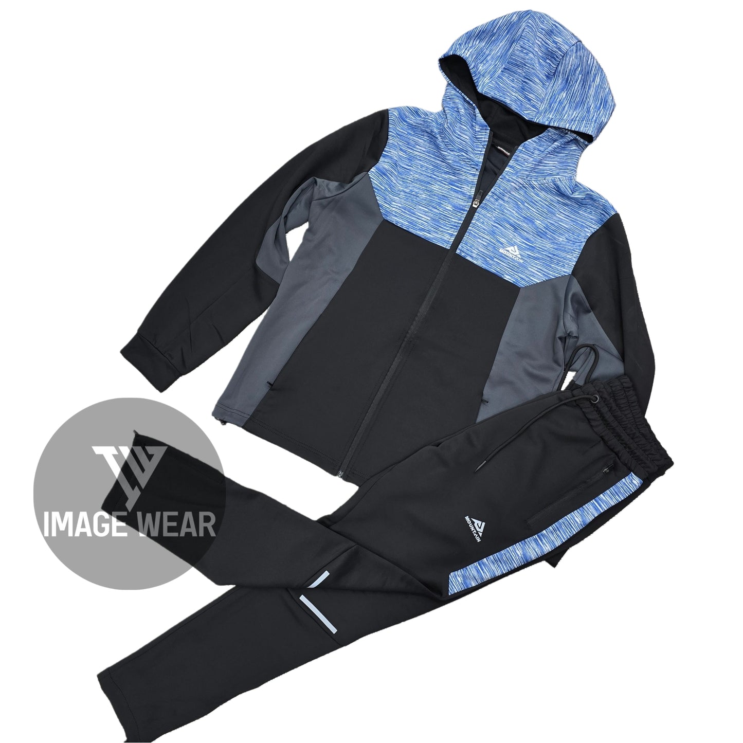 Men's Mountain Poly Scuba Material Tracksuit - Slim Fit | Open Hem with Ankle Zips
