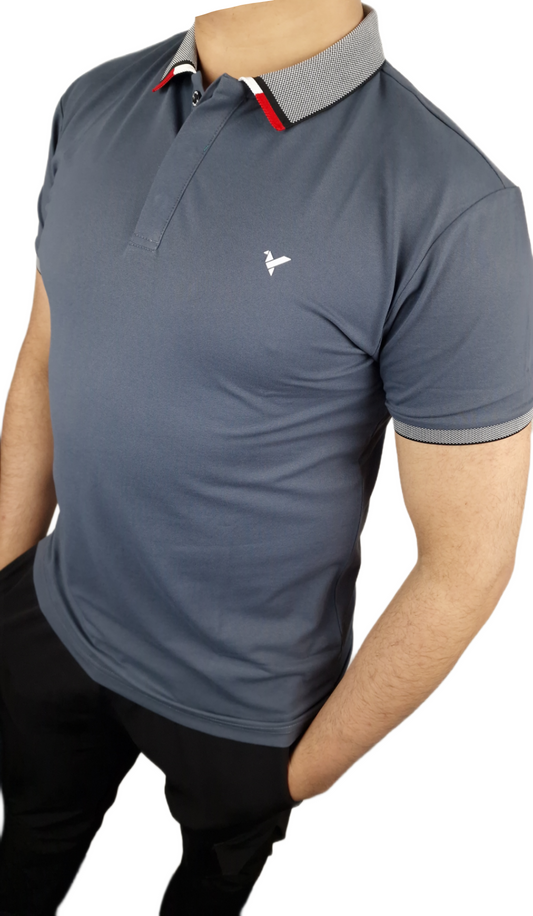 Men's D-Rock Polo shirt Jager Pixel Collar Grey