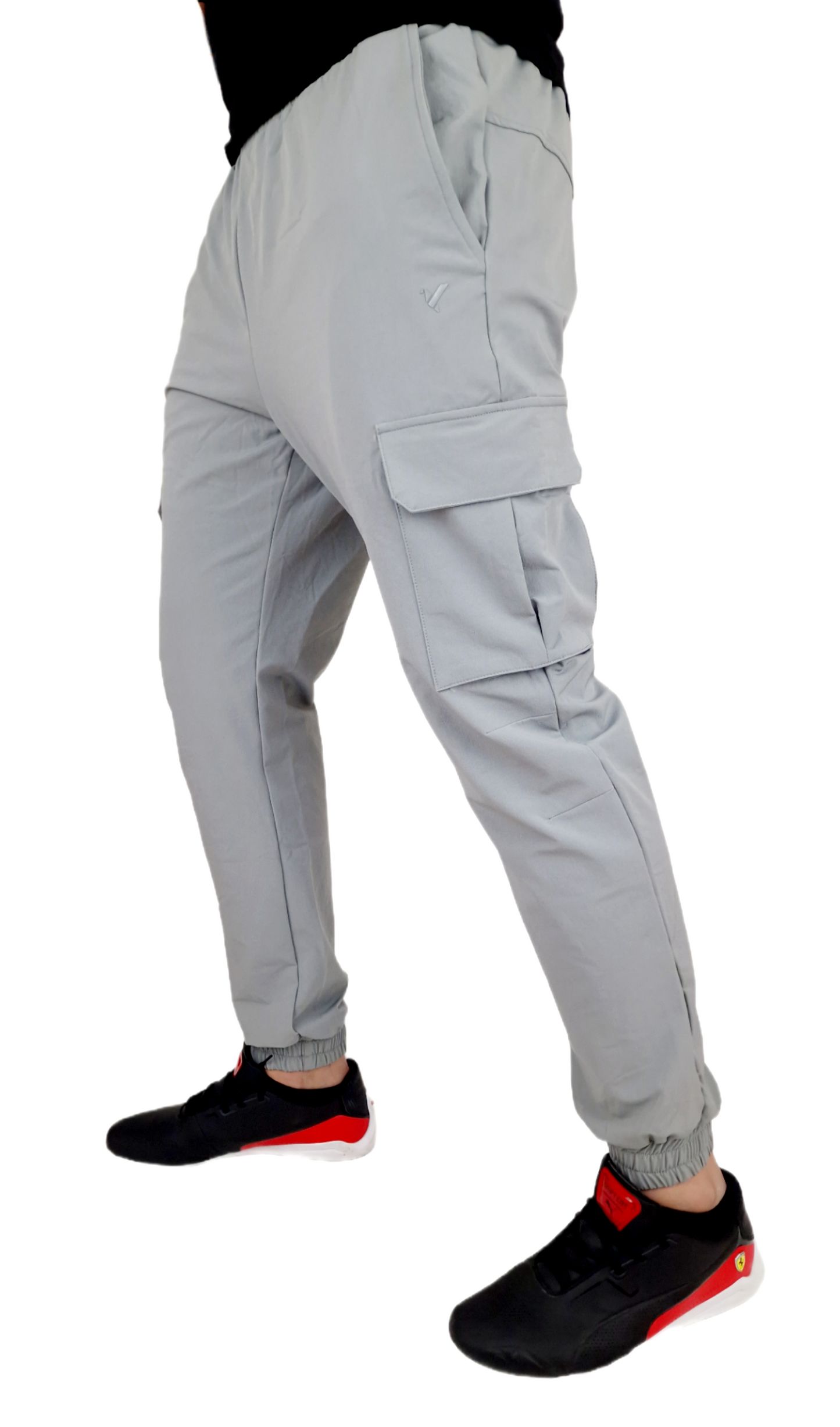 Men's D-Rock Stretch Ewart Cargo Pants Light Grey