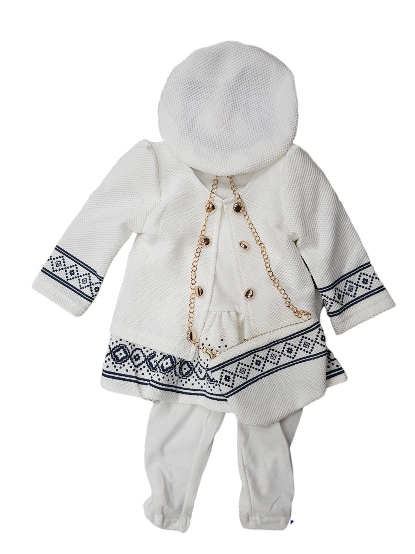 Baby Girls White 5pc Outfit 3m-4yrs
