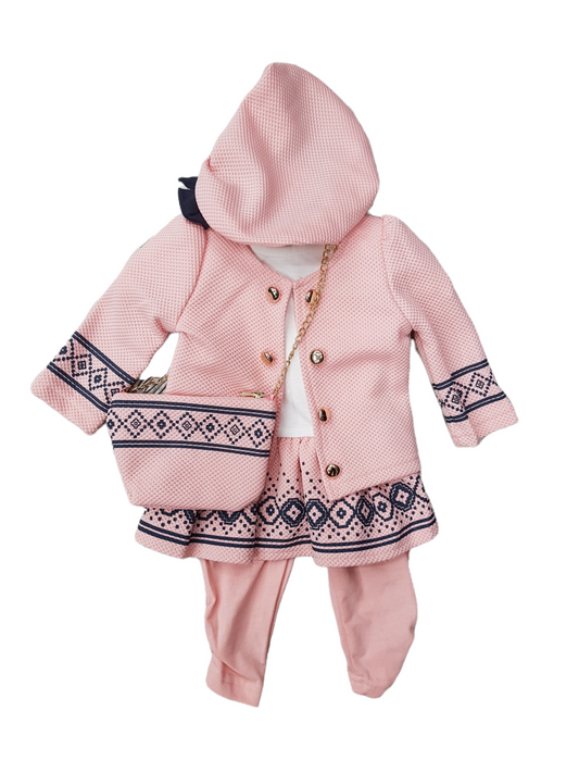 Baby Girls Pink 5pc Outfit 3m-3yrs