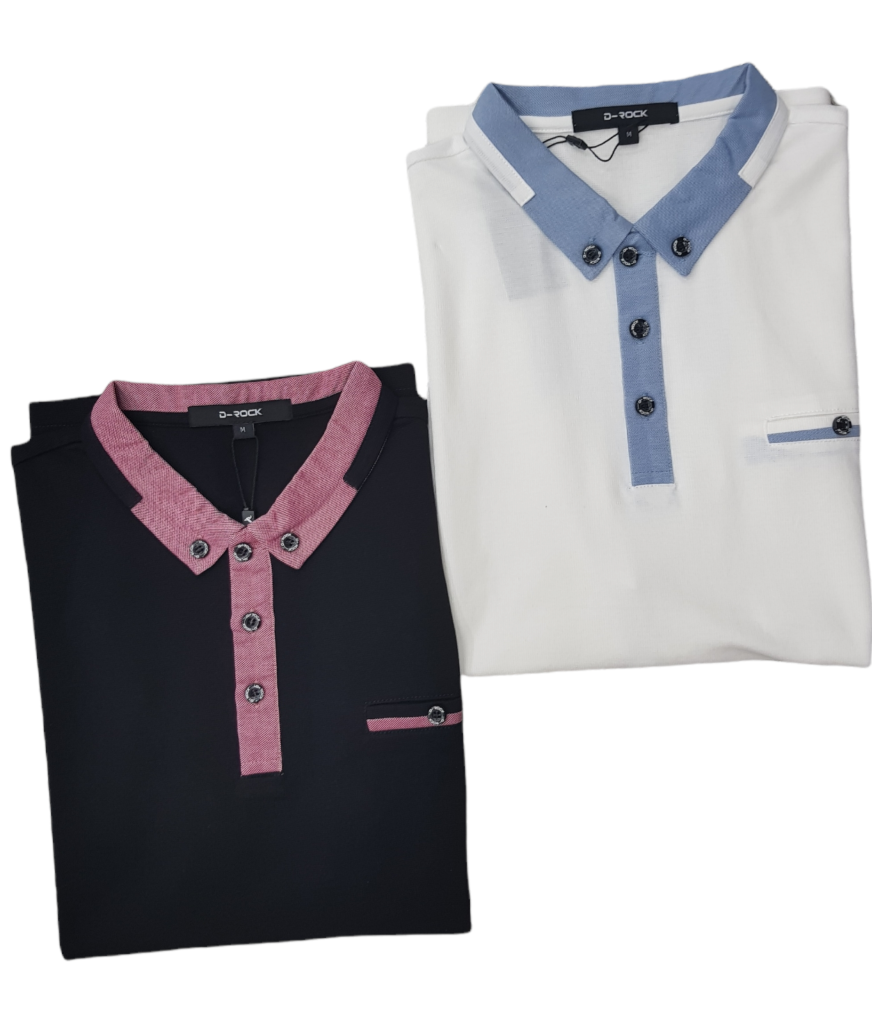D-ROCK Premium Oren Core Cut & Sew Shoulder Detail Polo Shirt