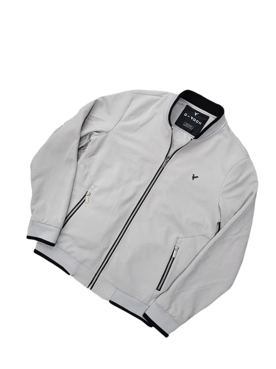 Mens D-ROCK Grey Textured Jacket