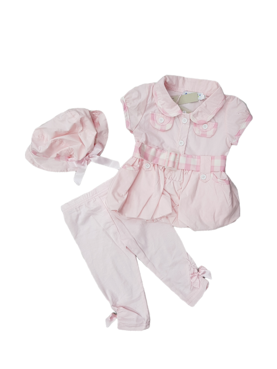Baby Girls Summer 3pc Pink Outfit