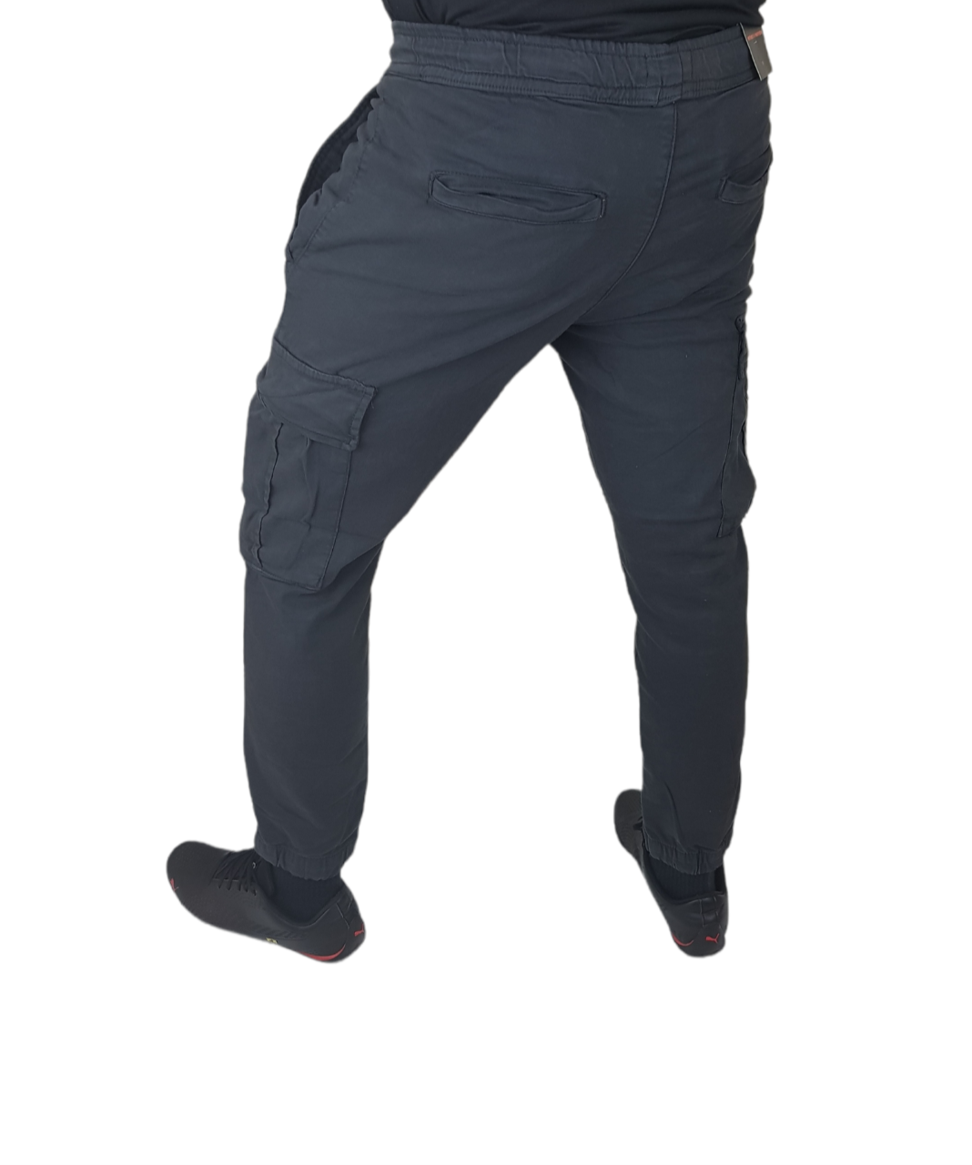 Men's Cotton Stretch Cargo Pants Charcoal Grey